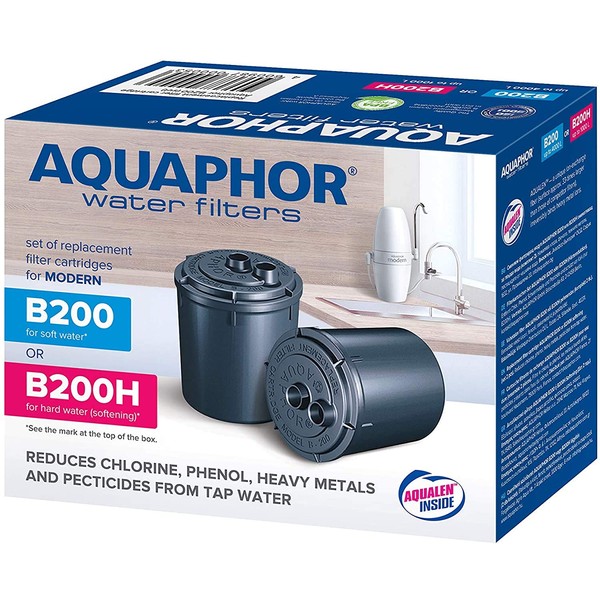 AQUAPHOR B200 Set of Replacement Water Filter Cartridges for 'Modern' Water Filter