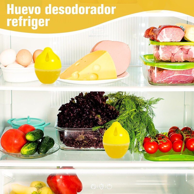 Desodorizante para Nevera 4 Unidades Sabor Limón Eliminador de Olores