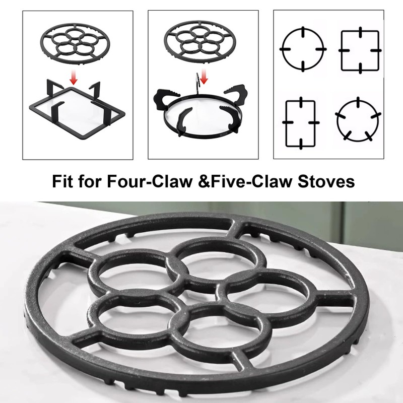 18.2cm Gas Ring Reducer - Stove Burner Protector, Cast Iron