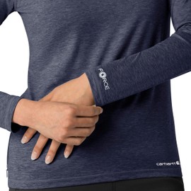 Carhartt Women's Performance Long Sleeve Tee, Navy Heather