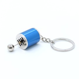 GT//Rotors Six Speed Manual Transmission Shift Gearbox Fidget Toy Automotive Part Car Keychain Key Ring (Blue)