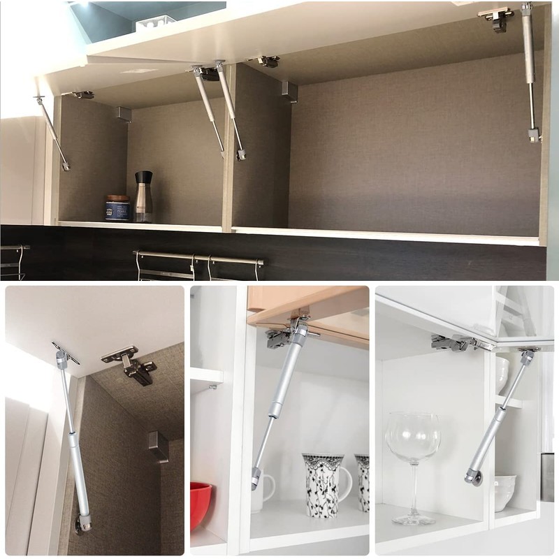 60N/14.5 lb Hydraulic Cabinet Hinge, Soft Close Lid Supports &