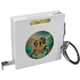 'Smiling Sea Turtle' Keyring Tape Measure/Spirit Level Tool (KM00041702)