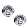 Merriway BH02804 (2 Pcs) Small Plastic Sink Strainer, Chromed 60mm