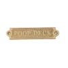 Brass Poop Deck Sign 6" - Solid Brass Wall Plaque