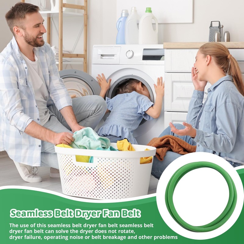 Seamless Green Coarse Belt Seamless Portable Compact Dryer Fan Belt