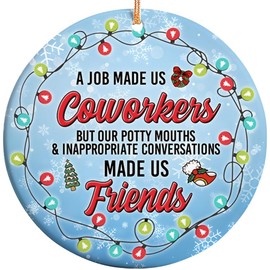 Sportyzen 2024 Christmas Ornament - A Job Made Us Coworker Ceramic Ornament, Christmas Tree Decoration, Funny for Colleagues, Friends