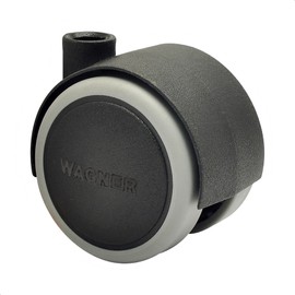 WAGNER Designer 01072601 Soft Swivel Castor Diameter 40 mm Height 45 mm Black Load Capacity 35 kg