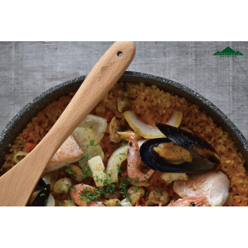FORESTABLE Large Wood Natural Wood Turner Outdoor Camping Spatula