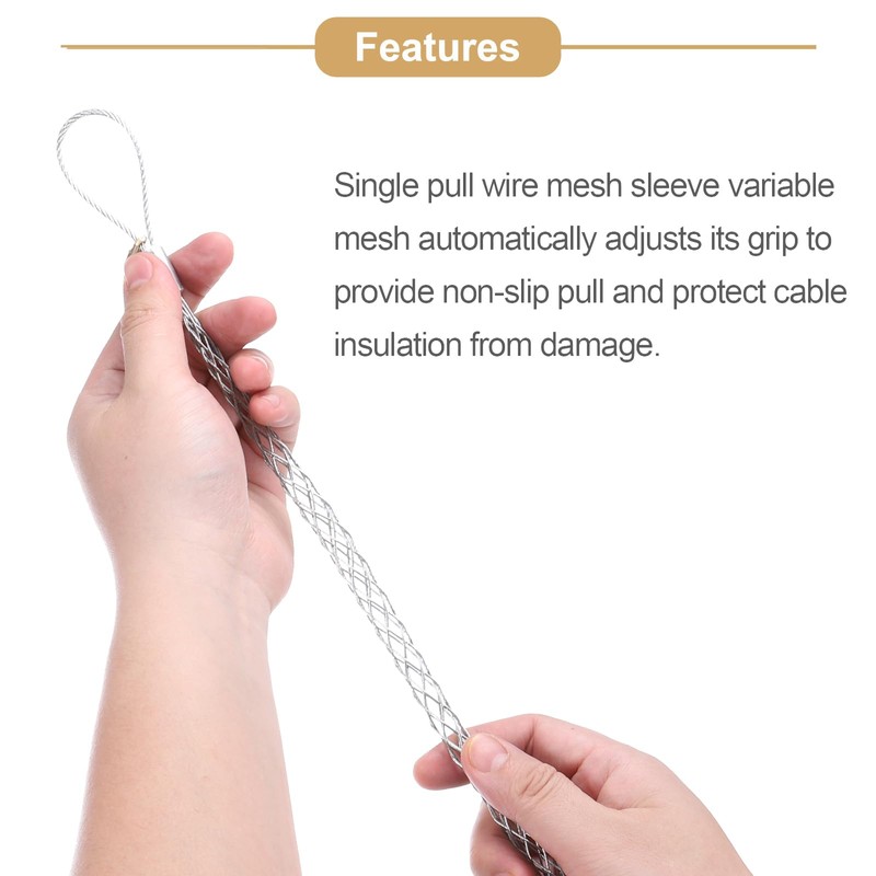 sourcing map Cable Pulling Grip for 12-15mm Cable 19,20cm Small
