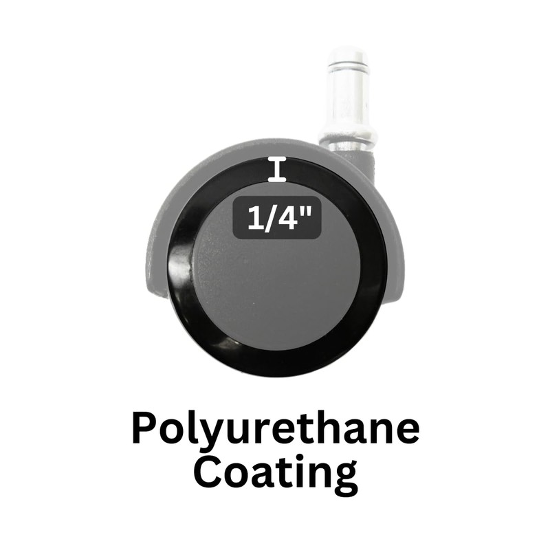 Chromcraft Polyurethane Soft Tread Replacement Casters - Softer Casters for