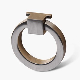 Myxekllo Cabinet Hardware, 6 Pack Stainless Steel Drawer Pulls, Brushed Nickel Cabinet Ring Kitchen Handles, Silver Ring Pulls for Wardrobe, Drawer, Cabinets