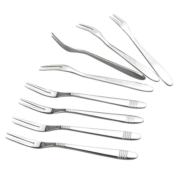 Begale 12-Piece Bistro Appetizer Cocktail and Fruit Forks, 2-Prong Forks, 5.4-INCH