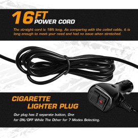 Evotech Amber 40 LED  12V Beacon Strobe Light Fits Truck Tractor Construction Vehicles