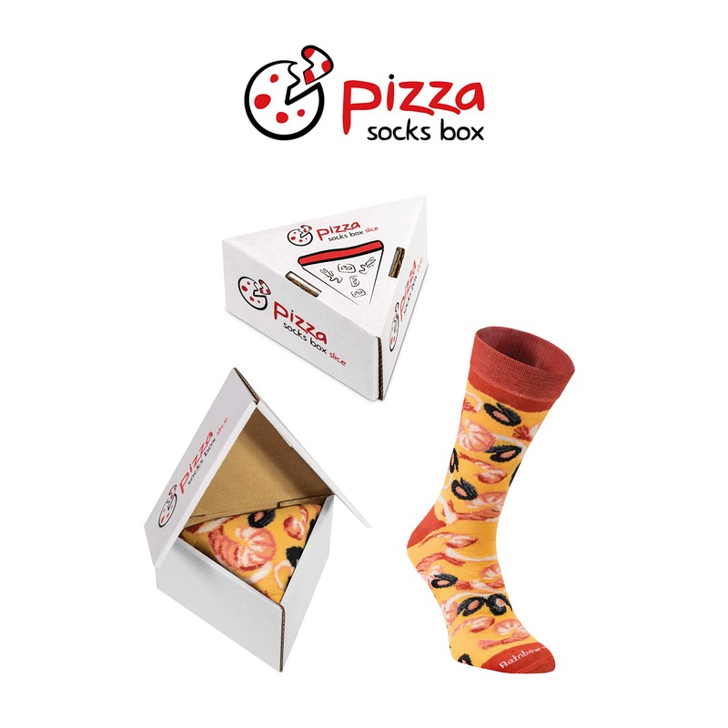 Rainbow Socks - Women Men Pizza Socks Box - Seafood