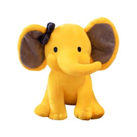 HKYFNNBW-elephant Stuffed Animals Baby Plush Cartoon Elephant Toy Cotton Plush Doll Pillow Kids Birthday Gift (Yellow, 25cm/9.84inches)