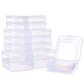 BENECREAT Oblong Storage Container, Big Clear Plastic Storage Container Box With Lid for Items, Beads, Pills, Herbs, Small Beads, Jewellery Accessories