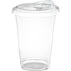 50/100pcs Plastic Cups Disposable Drinking Cups 12oz with Lids Clear