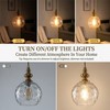 Helitemis 1-Light Brushed Brass Glass Pendant Light, Adjustable Height Modern