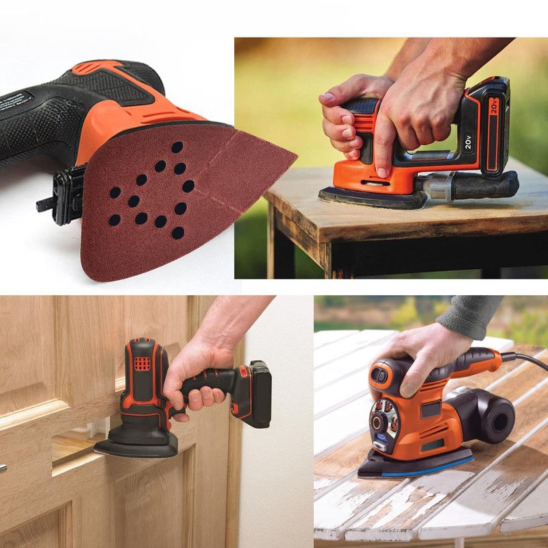 MFBJXC 50PCS Mouse Sander Sandpaper with Extra 2 Tips for
