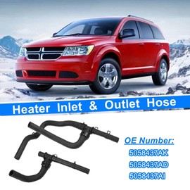 Heater Hose Set with TEE Supply-Return 5058437AK,Compatible with Dodge Journey 2.4VVT 2008-2020 Replace Part Number # 5058437AD 5058437AI 5058437AK