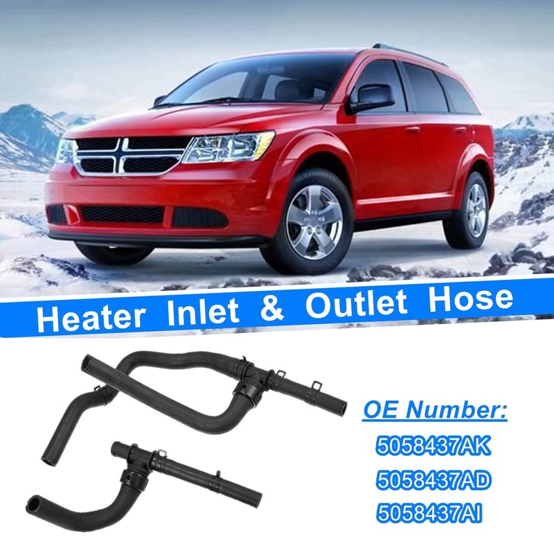 Heater Hose Set with TEE Supply-Return 5058437AK,Compatible with Dodge Journey