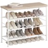 SUOERNUO Shoe Rack Organizer 4 Tier for Closet Entryway Free