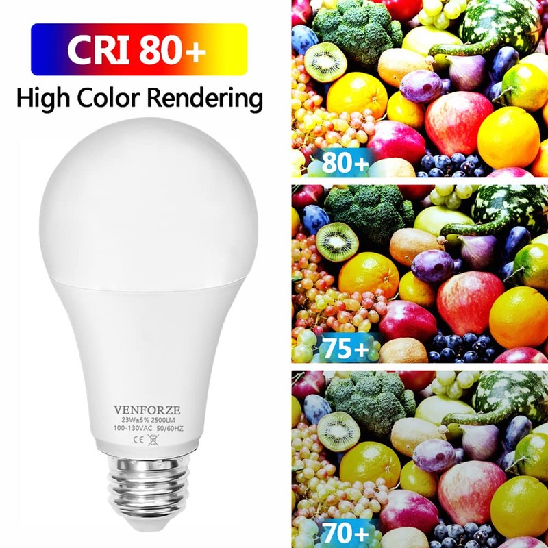 Venforze Bright Light Bulb,150w-200w Equivalent 2500LM E26 Led Bulb 23W