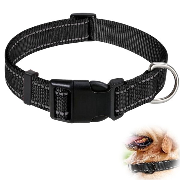 Dog Collar, Reflective Dog Collar with Safety Buckle, Adjustable Collar
