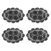 sourcing map 4 Pcs 18x12 Inch Handmade Crochet Doilies, Polyester