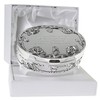 De Walden Goddaughter Gift, Engraved Silver Plated Rose Trinket Box