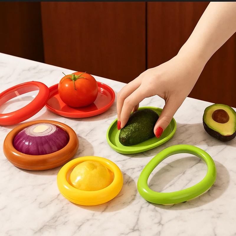 XcnPer Fresh Pods for Food, 4 PCS Avocado Storage Container
