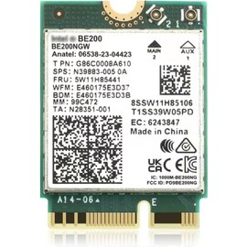Intel Wi-Fi 7 BE200NGW 802.11BE 9300Mbps WiFi Card Bluetooth 5.4 WiFi Module for Laptop and Desktop M.2/NGFF 2230 Wireless Card 2X2 OFDMA,MU-MIMO,320MHz,WPA3 Windows10/11