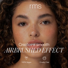 RMS Beauty Skin2Skin Blush Brush - Vegan, Synthetic Fiber Face Makeup Brush for Cream & Powder Bronzer, Loose Powder & Cream & Powder Blush, Cruelty Free Clean Beauty Makeup Tools