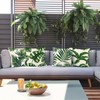 Bonhause Tropical Leaves Throw Pillow Covers 16x16 Set of 4