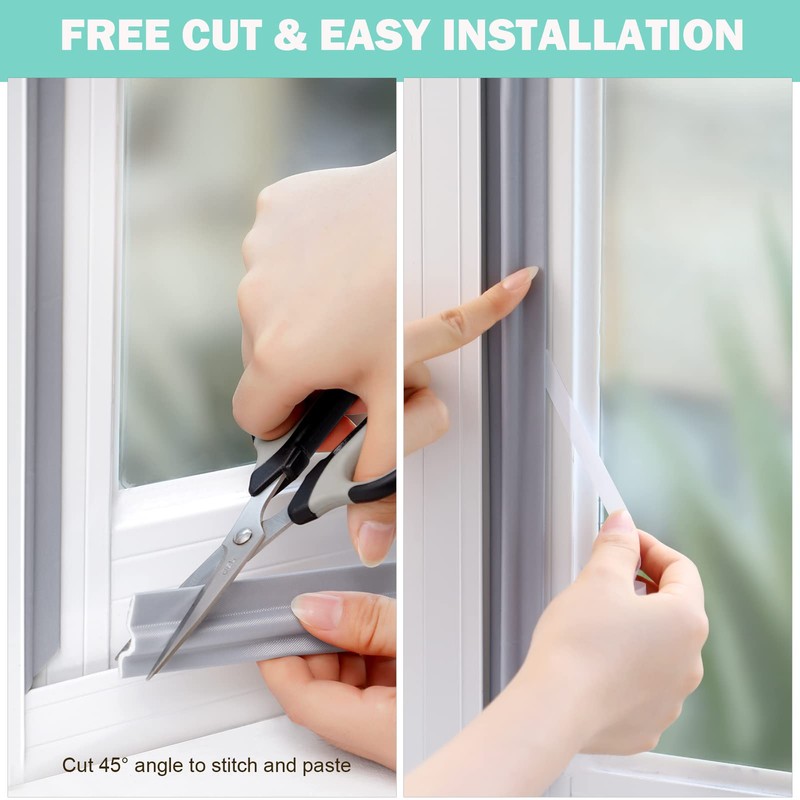 3 Pcs Draft Stopper Sweep, MOPMS Door Weatherproofing Stripping, Window