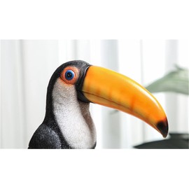 OECECR Toucan on Stump Statue Toucan Tree Hugger Garden Statues, Resin Toucan Lifelike Bird Sculptures for Patio Lawn Yard Home Decoration