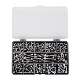 290 Assorted M3, M4 & M5 Allen Socket Cap Screws Bolts Stainless Steel kit Set