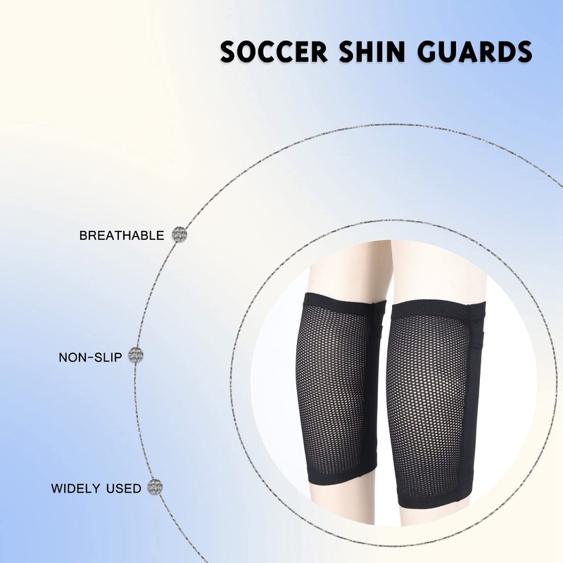 Ahvqevn 2 Pairs Soccer Leg Guards Socks Soccer Leg Guards