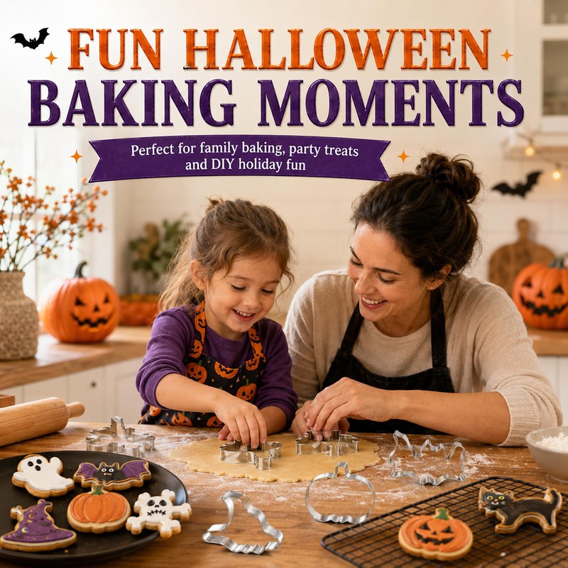 Halloween Cookie Cutters Set, 12 Pack Stainless Steel for Halloween