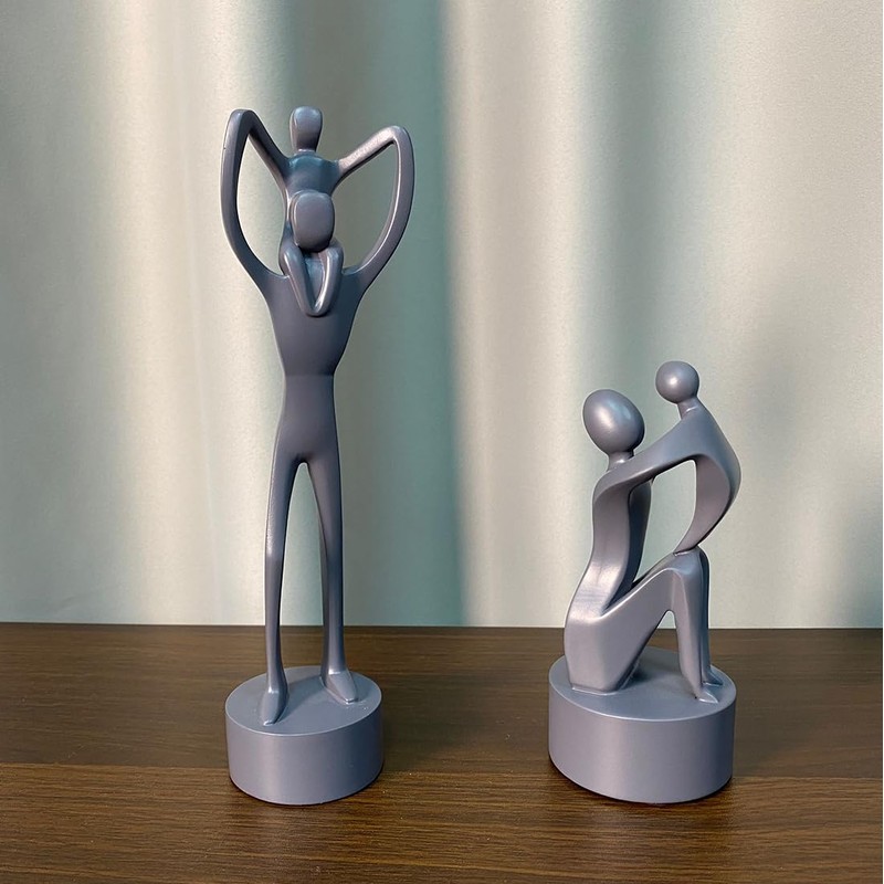 Artgenius Abstract Art Shelf Decor Father and Child Statue Love