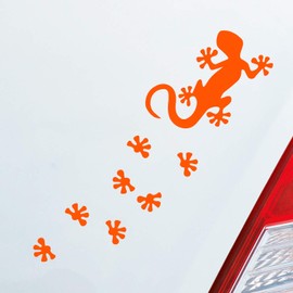 Hellweg Druckerei Salamander Agame Lizard Footprints Car Sticker Rear Window Sticker