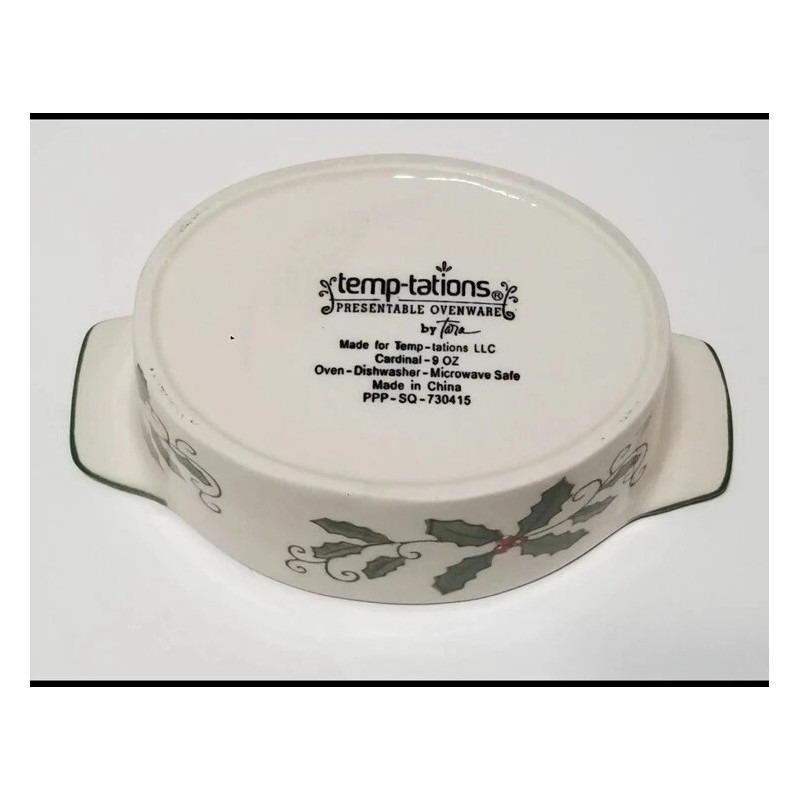 TEMP-TATIONS by Tara Temptations by Tara Cardinal 9oz Oval Casserole