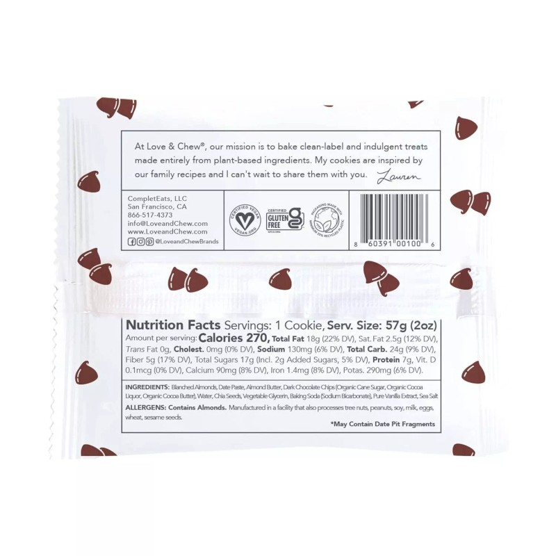 Love + Chew Cookie Chocolate Chia 2 Oz
