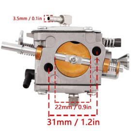 WateryWave TS400 Carburetor Kit for Sti-hl TS 400 Concrete Cut-Off Saw Replace HS-274E 4223 120 0600 42231200600 with Spark Plug Air filter Fuel Line Fuel Filter Cleaning Brush, 10PCS(TS400-7KIT)