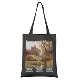 VAMSII Thornfield Themed Gift Classic Novel Lover Gift Jane Literary Book Inspired Shopping Bag (THORNFIELD tote)