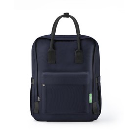 ECO CHIC Waterproof Recycled Canvas Twin Handle Backpack (Navy)