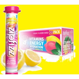 Zipfizz 30 Tubes Zipfizz Multi-Vitamin Energy Hydration Drink Mix PINK LEMONADE FLAVOR