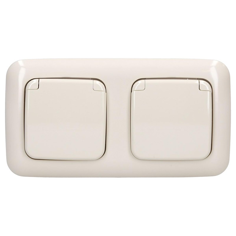 Busch-Jaeger Busch-Duro 2000 SI Complete Set: 20 EUK-212 Schuko Socket