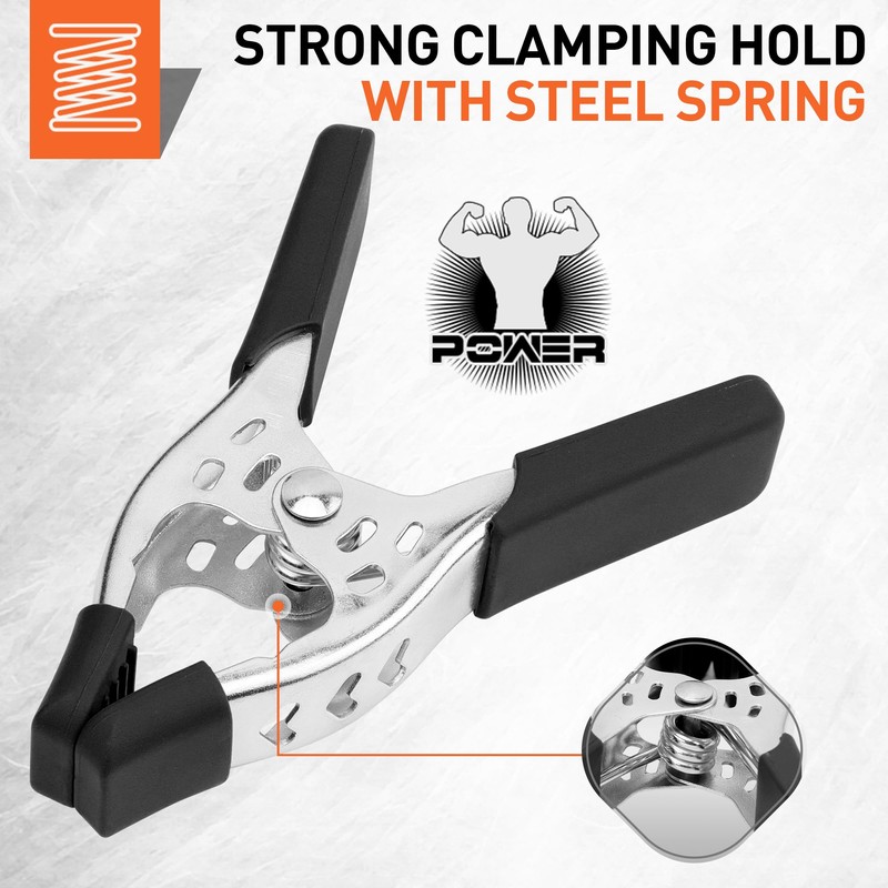 HORUSDY 8-Piece 4" inch Spring Clamp, Heavy Duty Spring Metal